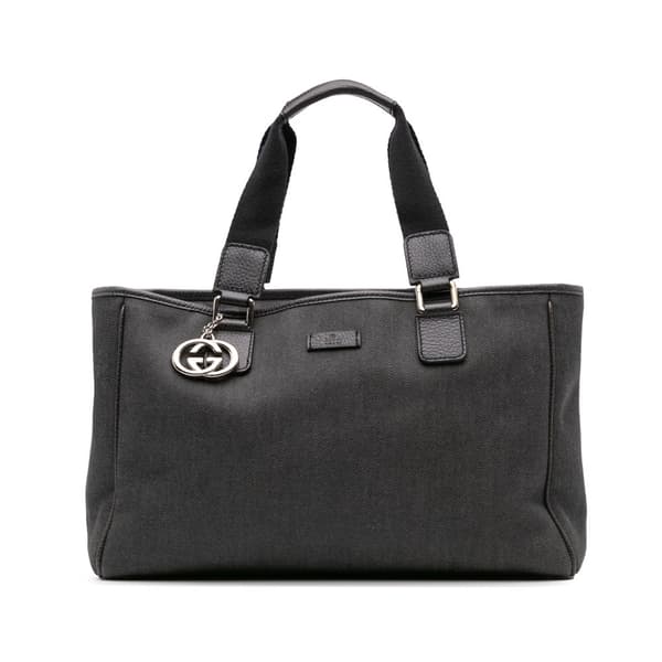 Pre-owned Gucci Canvas Joy Tote Gray