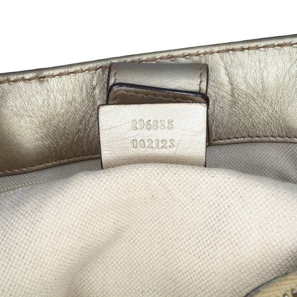 Pre-owned Gucci Guccissima Sukey Tote Gold