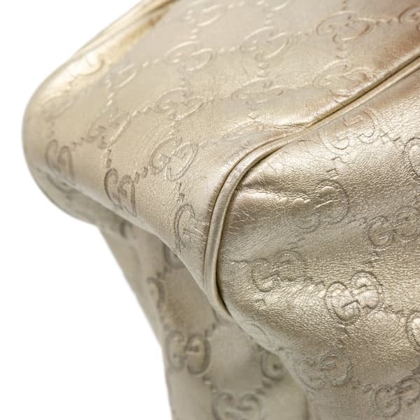 Pre-owned Gucci Guccissima Sukey Tote Gold
