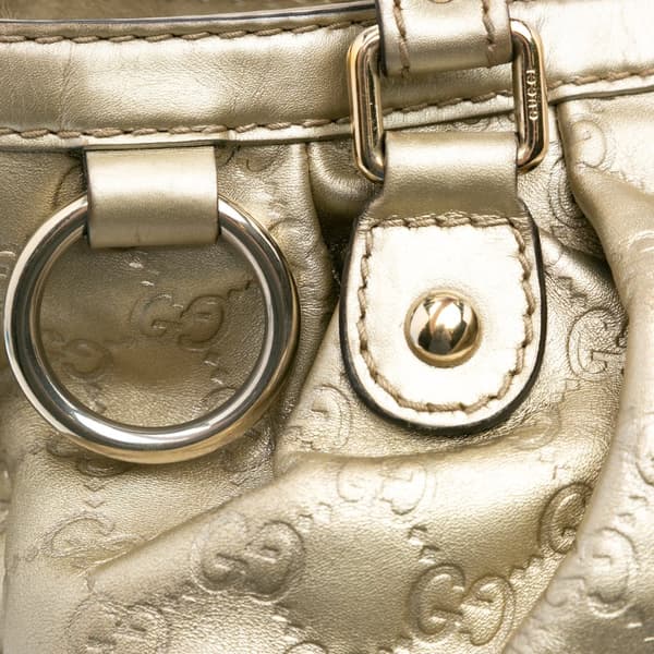 Pre-owned Gucci Guccissima Sukey Tote Gold
