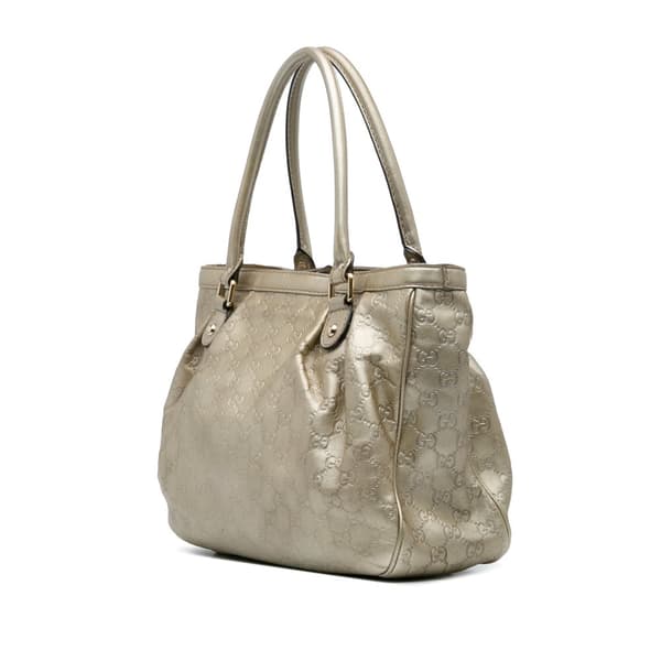 Pre-owned Gucci Guccissima Sukey Tote Gold