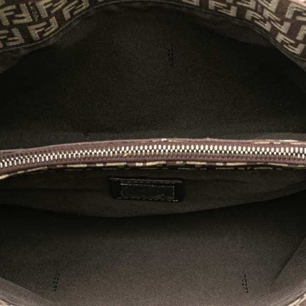 Pre-owned Fendi Small Zucchino Canvas Tote Brown