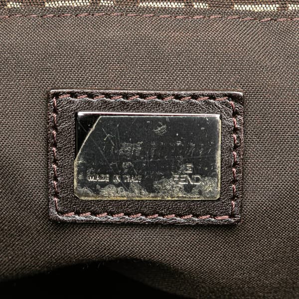 Pre-owned Fendi Small Zucchino Canvas Tote Brown