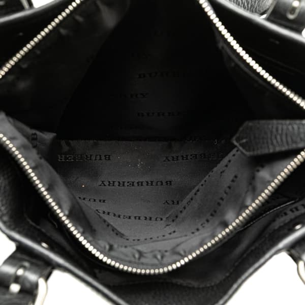 Pre-owned Burberry Nova Check Nylon Tote Black