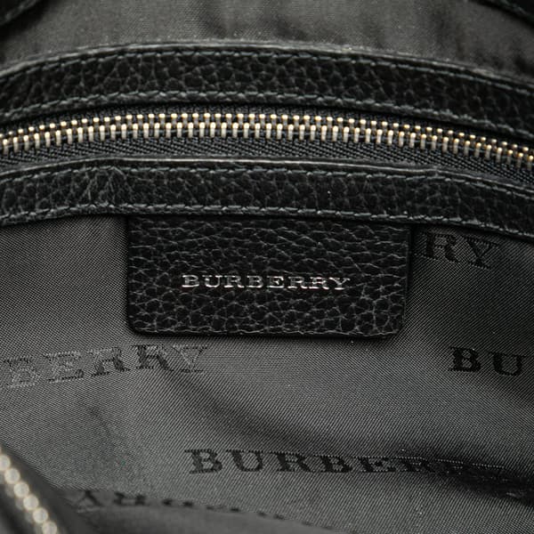 Pre-owned Burberry Nova Check Nylon Tote Black