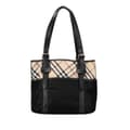 Miniatyrbilde 1 av 10: Pre-owned Burberry Nova Check Nylon Tote Black