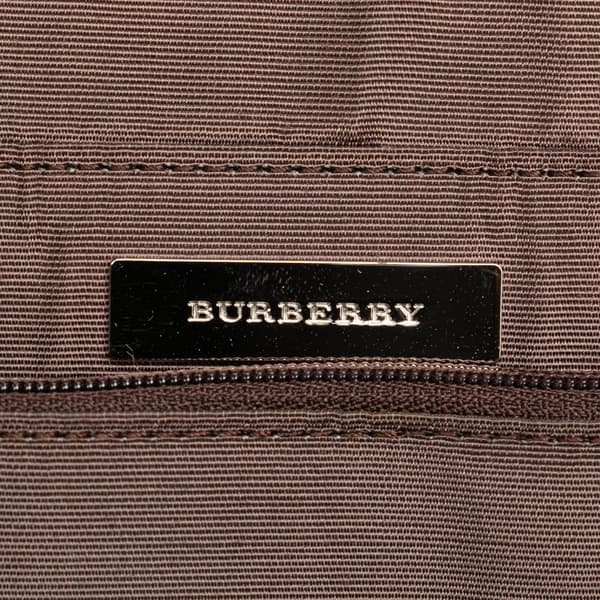 Pre-owned Burberry House Check Canvas Tote Brown