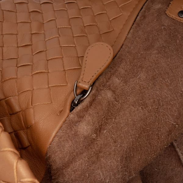 Pre-owned Bottega Veneta Large Nappa Intrecciato Cesta Tote Brown