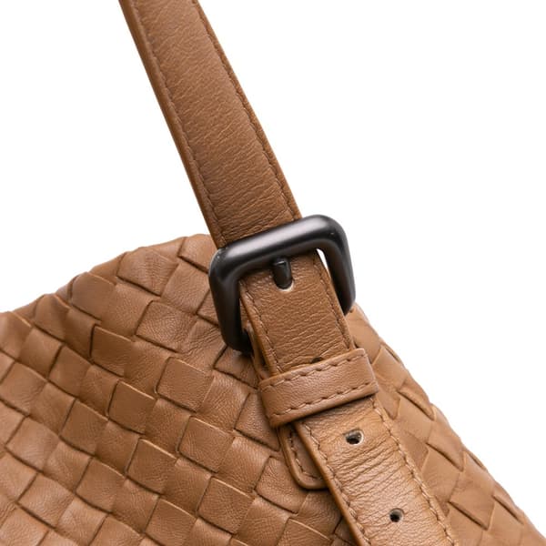 Pre-owned Bottega Veneta Large Nappa Intrecciato Cesta Tote Brown