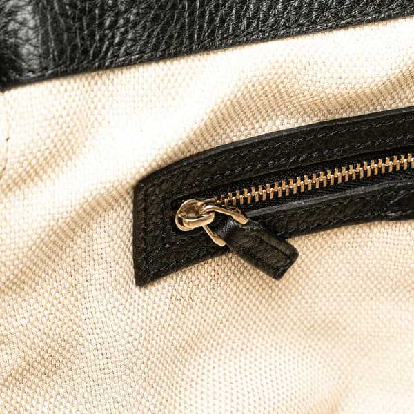 Pre-owned Gucci Medium Leather Soho Cellarius Tote Black