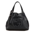 Pikkukuva 1 / 10: Pre-owned Gucci Medium Leather Soho Cellarius Tote Black