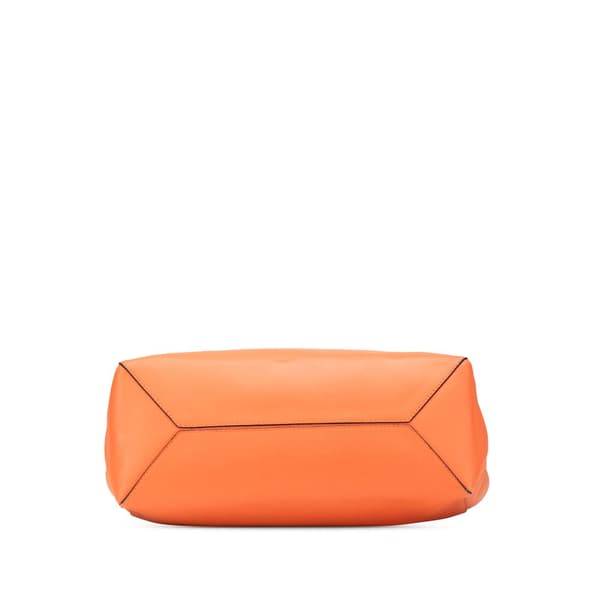 Pre-owned LOEWE Anagram Leather East West Tote Orange
