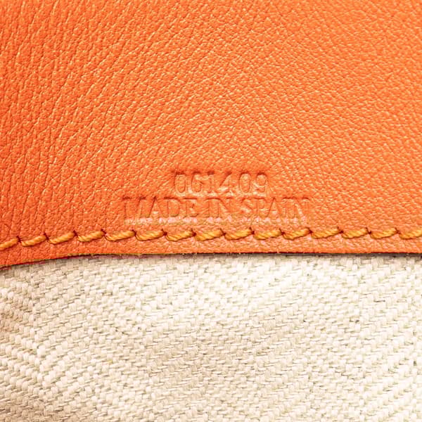 Pre-owned LOEWE Anagram Leather East West Tote Orange