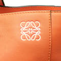 Miniatyrbild 8 av 10: Pre-owned LOEWE Anagram Leather East West Tote Orange