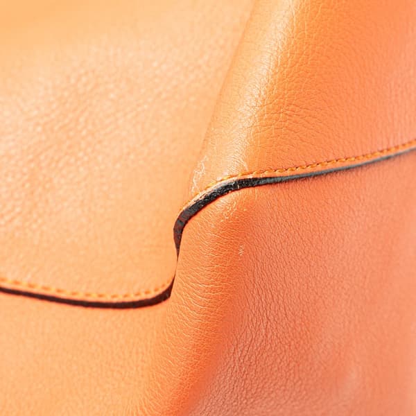 Pre-owned LOEWE Anagram Leather East West Tote Orange