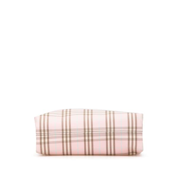 Pre-owned Burberry House Check Cotton Tote Pink