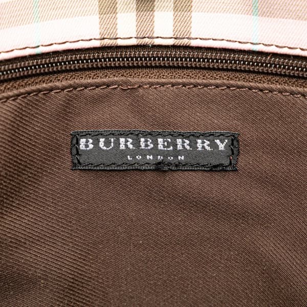 Pre-owned Burberry House Check Cotton Tote Pink