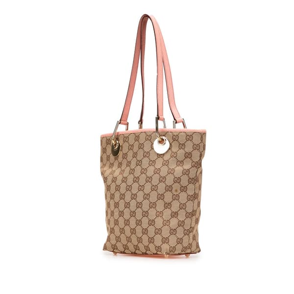 Pre-owned Gucci GG Canvas Eclipse Tote Brown