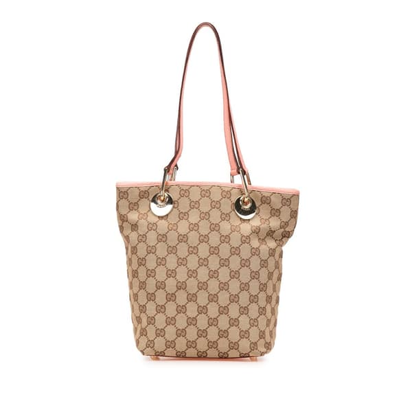 Pre-owned Gucci GG Canvas Eclipse Tote Brown