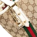 Miniatyrbild 8 av 10: Pre-owned Gucci GG Canvas Web Jolicoeur Tote Brown