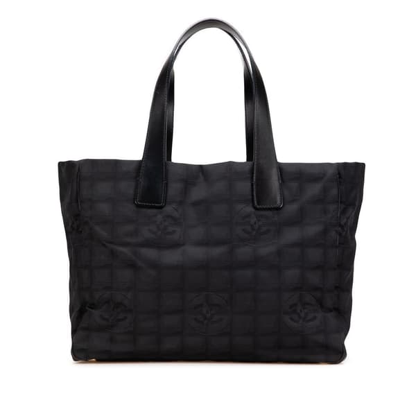 Pre-owned Chanel New Travel Line Nylon Tote Black
