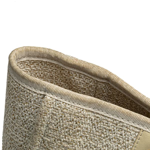Pre-owned Chanel Small Lurex Boucle Deauville Tote White