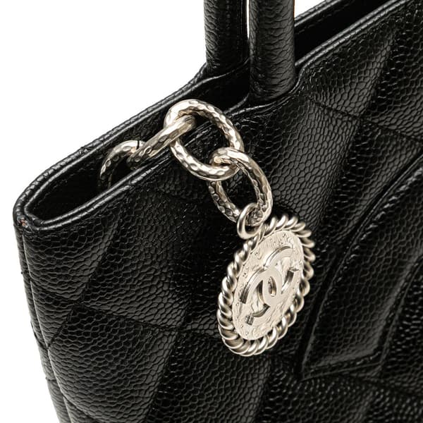 Pre-owned Chanel Caviar Medallion Tote Black