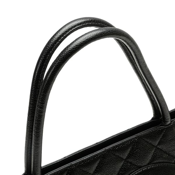 Pre-owned Chanel Caviar Medallion Tote Black