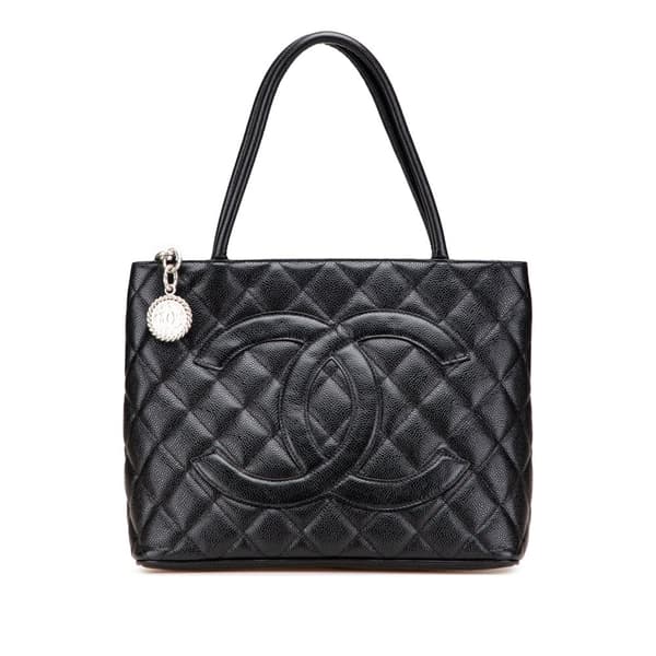 Pre-owned Chanel Caviar Medallion Tote Black