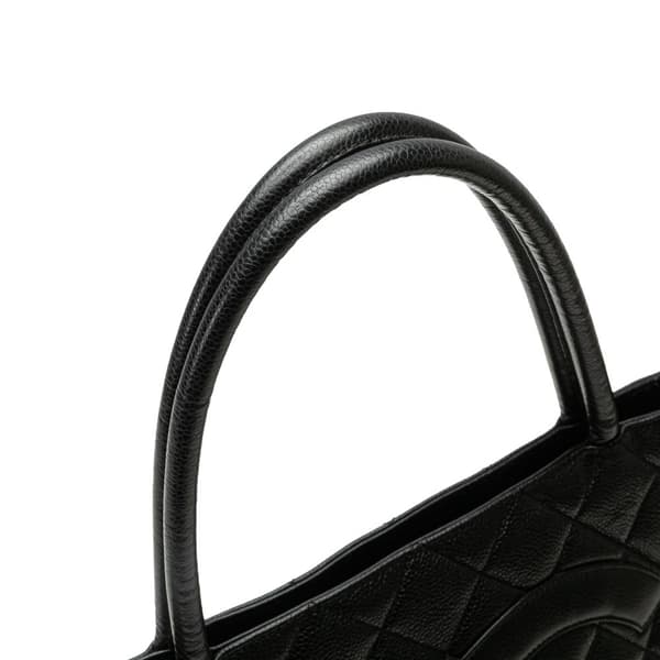Pre-owned Chanel Caviar Medallion Tote Black