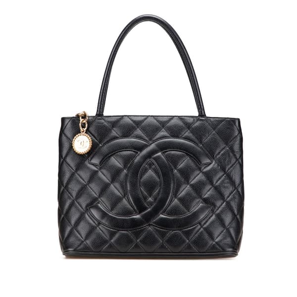 Pre-owned Chanel Caviar Medallion Tote Black