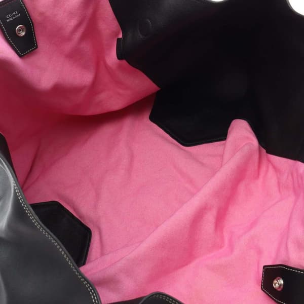 Pre-owned Celine Smooth Calfskin and Canvas Tie Dye Frame Tote Pink