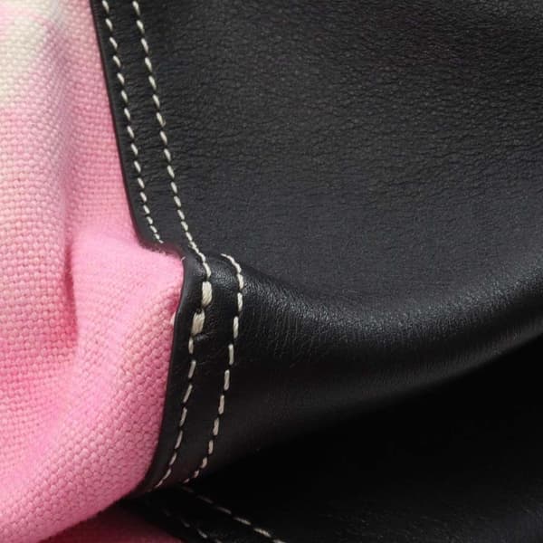 Pre-owned Celine Smooth Calfskin and Canvas Tie Dye Frame Tote Pink