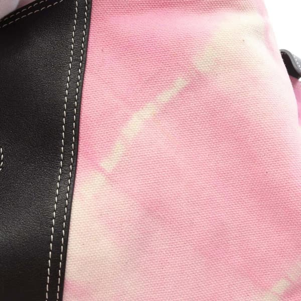 Pre-owned Celine Smooth Calfskin and Canvas Tie Dye Frame Tote Pink