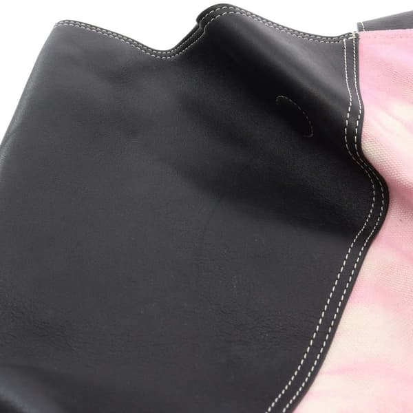 Pre-owned Celine Smooth Calfskin and Canvas Tie Dye Frame Tote Pink