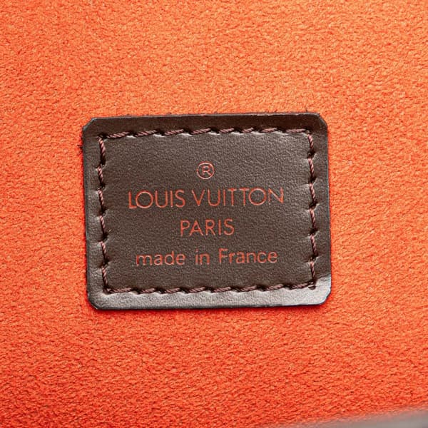 Pre-owned Louis Vuitton Damier Ebene Venice Sac Plat GM Brown
