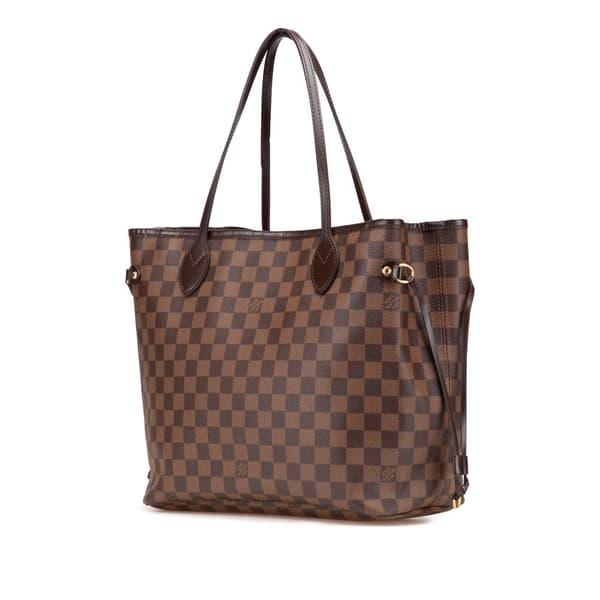 Pre-owned Louis Vuitton Damier Ebene Neverfull MM Brown
