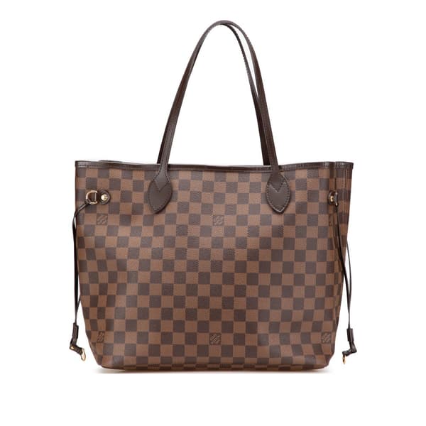 Pre-owned Louis Vuitton Damier Ebene Neverfull MM Brown