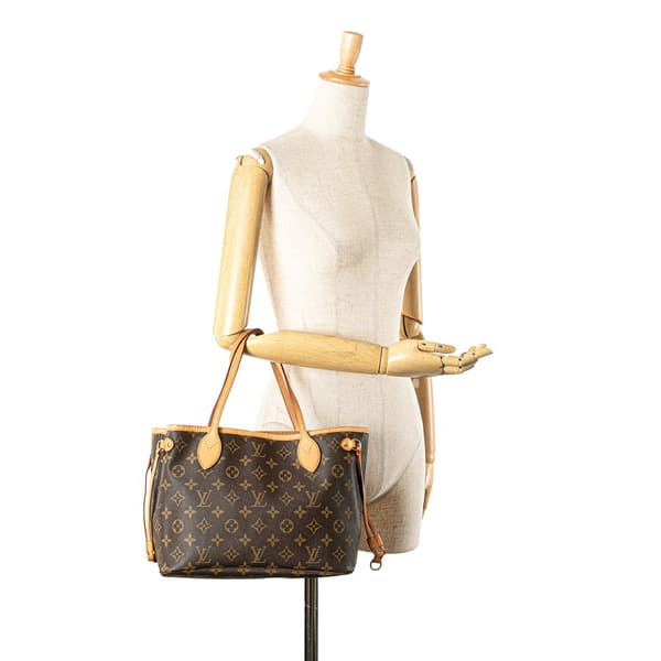 Pre-owned Louis Vuitton Monogram Neverfull PM Brown