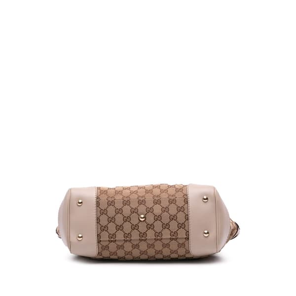 Pre-owned Gucci GG Canvas Mayfair Tote Brown