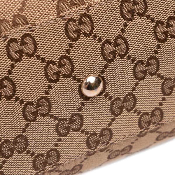 Pre-owned Gucci GG Canvas Mayfair Tote Brown