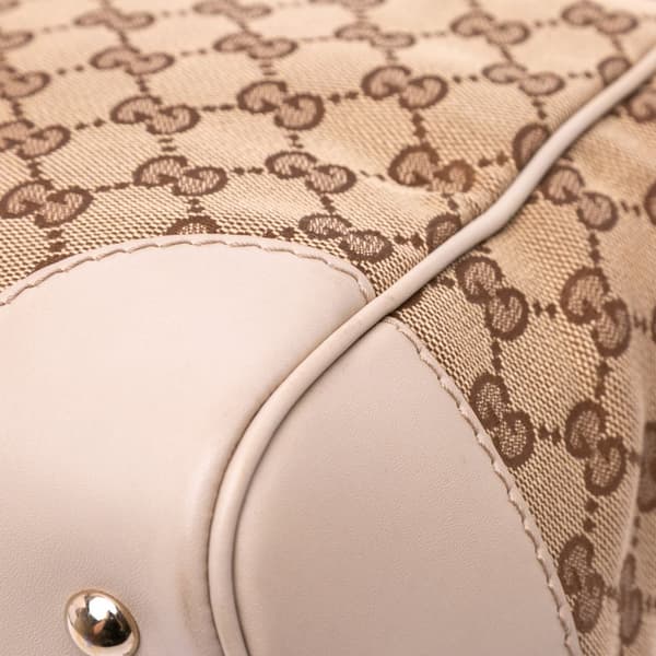 Pre-owned Gucci GG Canvas Mayfair Tote Brown