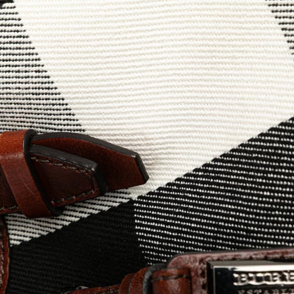 Pre-owned Burberry Mega Check Canvas Tote White