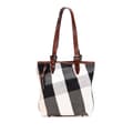 Miniatyrbild 1 av 10: Pre-owned Burberry Mega Check Canvas Tote White