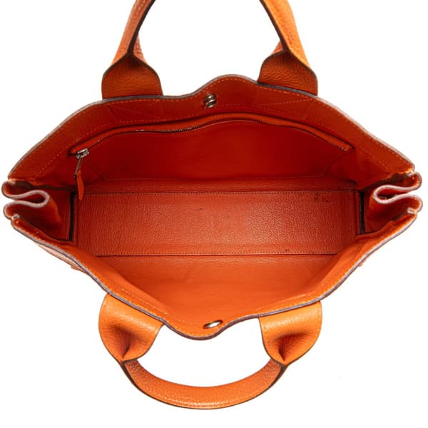 Pre-owned Hermès Togo Fourre Tout PM Orange