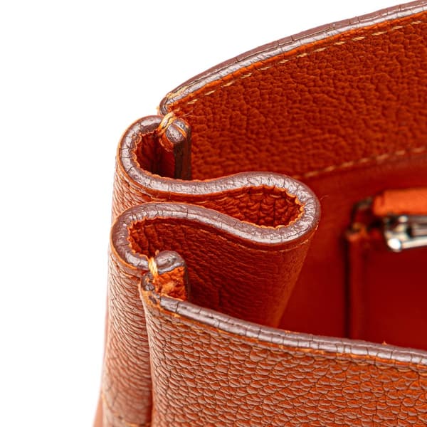 Pre-owned Hermès Togo Fourre Tout PM Orange