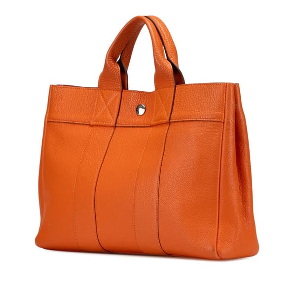 Pre-owned Hermès Togo Fourre Tout PM Orange