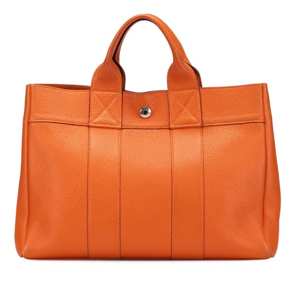 Pre-owned Hermès Togo Fourre Tout PM Orange