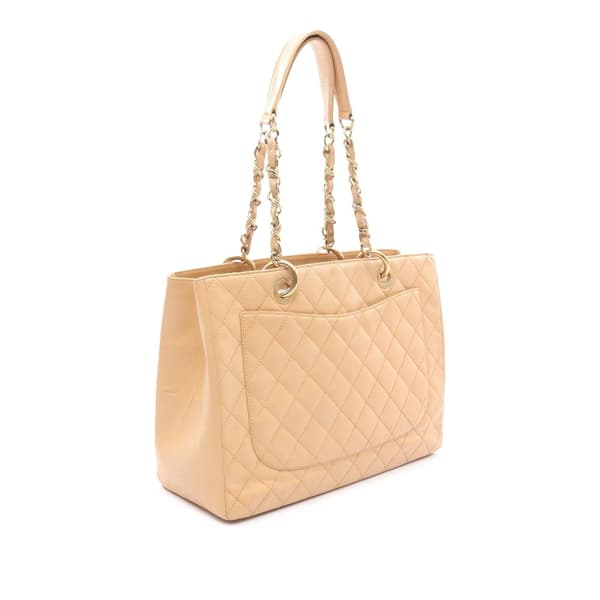 Pre-owned Chanel Caviar Grand Shopping Tote Brown
