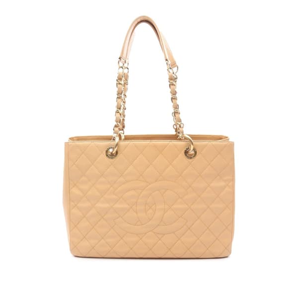 Pre-owned Chanel Caviar Grand Shopping Tote Brown
